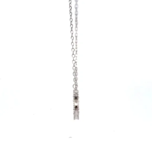 925 Sterling Silver Necklace 17 inches Chain Black Agate Clover Pendant - Picture 5 of 5